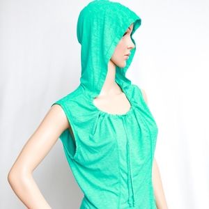 Lucy Activewear / Sea Foam Green Hooded Tank / S